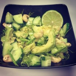 Vitastic | Avocado salade | Komkommer, avocado, dille en limoensap | Pegan Proof | Lunch | Snack | Licht diner | Recept | Linda Moser